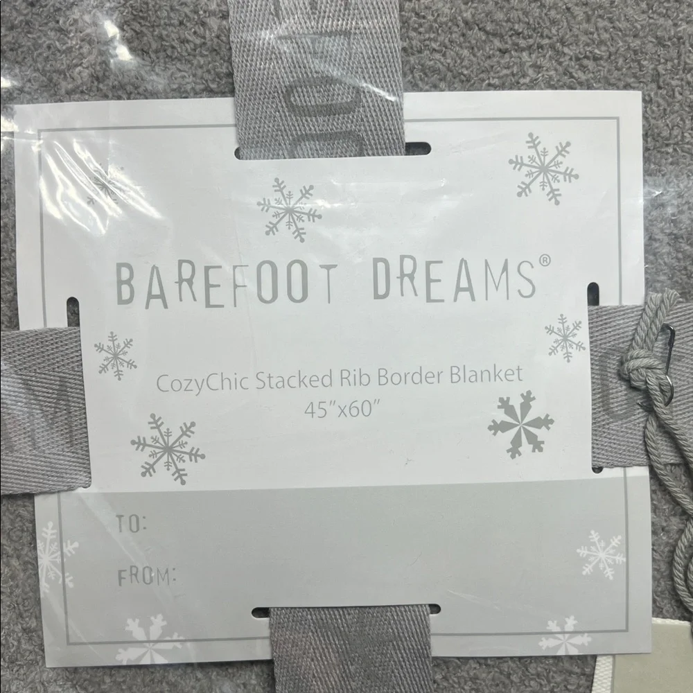 Barefoot Dreams CozyChic Stacked Ribbed Blanket in Dove Gray
